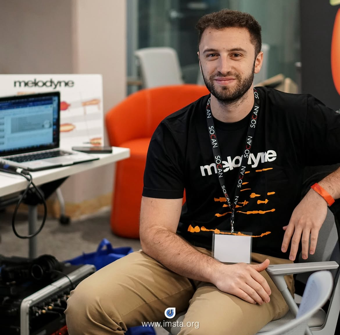 Joshua Weinfeld representing Celemony Melodyne at an industry event